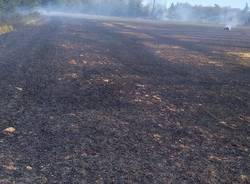 Campo in via Levi in fiamme _ Domenica 10 luglio