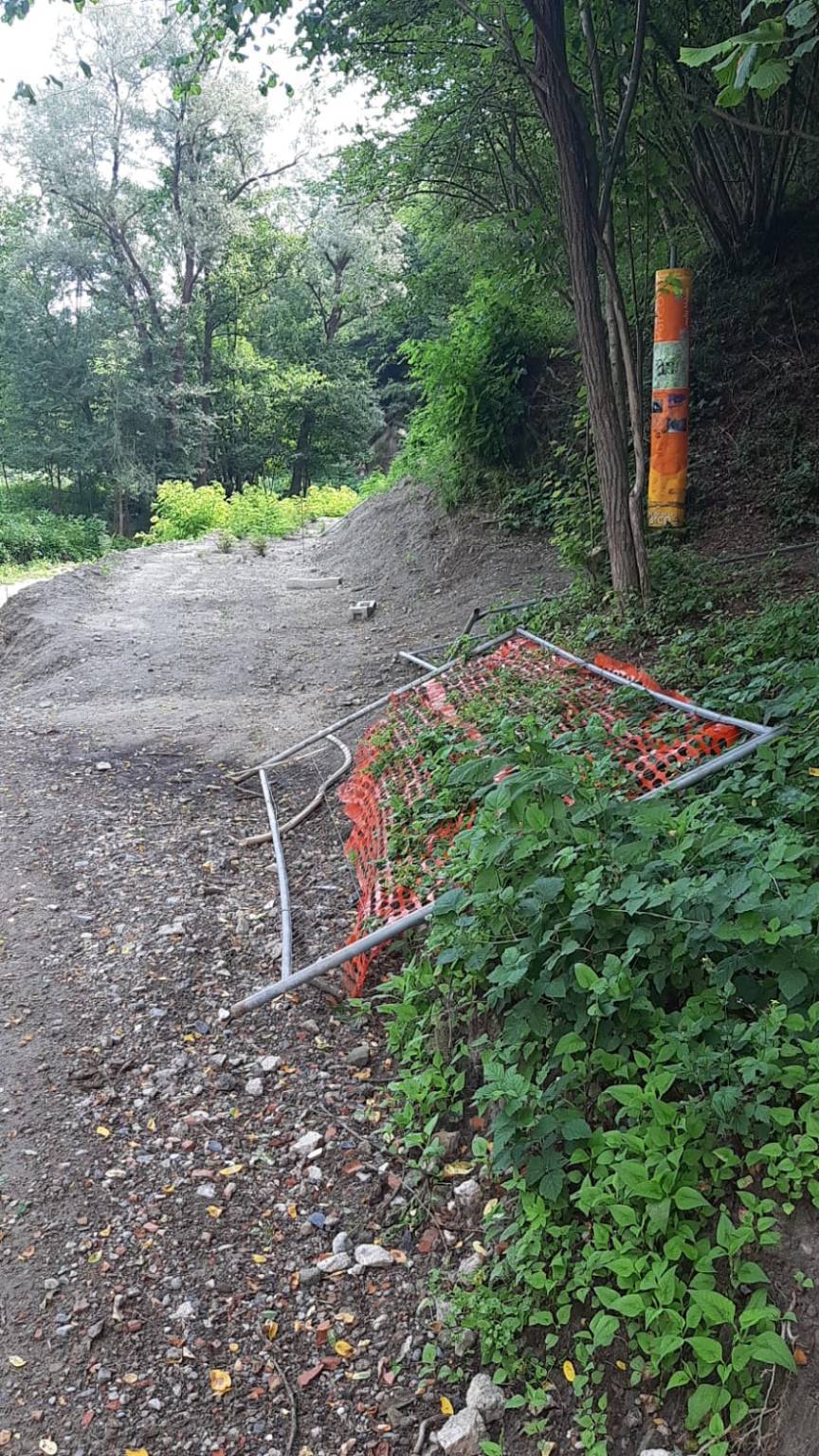 Cantello - Vandalismi al cantiere della TiCicloVia