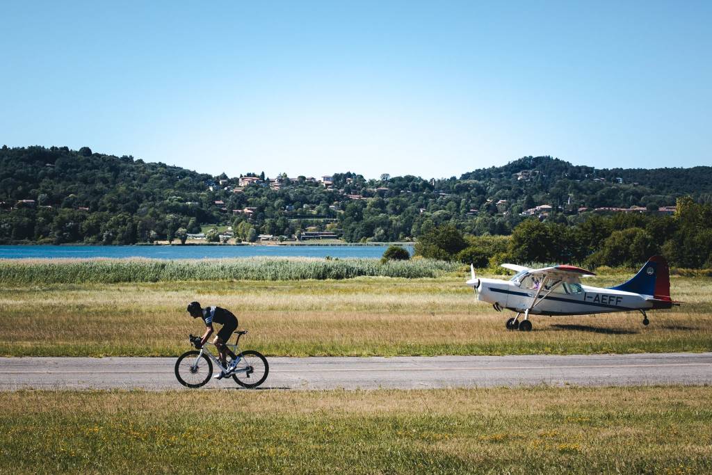 Ivan Basso all\'Aero Club Adele Orsi
