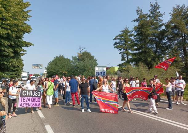 Crisi Teva a Nerviano - Lavoratori in presidio davanti all'azienda