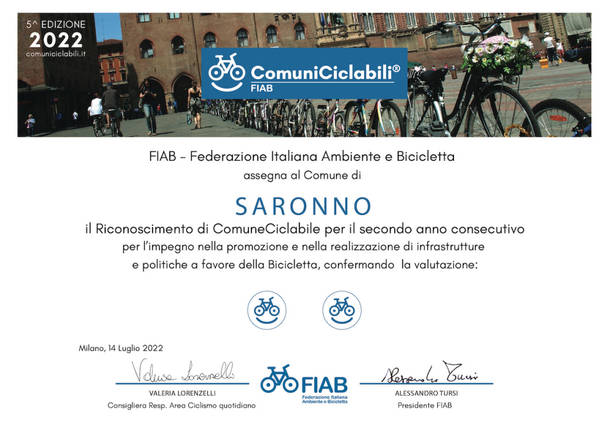 Fiab riconoscimento saronno