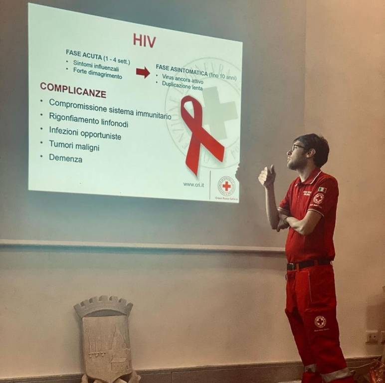 I giovani della Croce rossa Valceresio a Clivio
