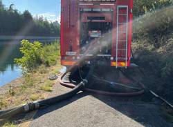 Incendio a Dairago, bruciato un campo da 30mila metri quadri