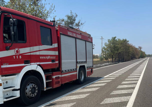 Incendio campi ospedale Legnano