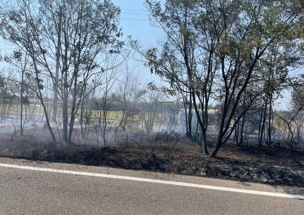 Incendio campi ospedale Legnano