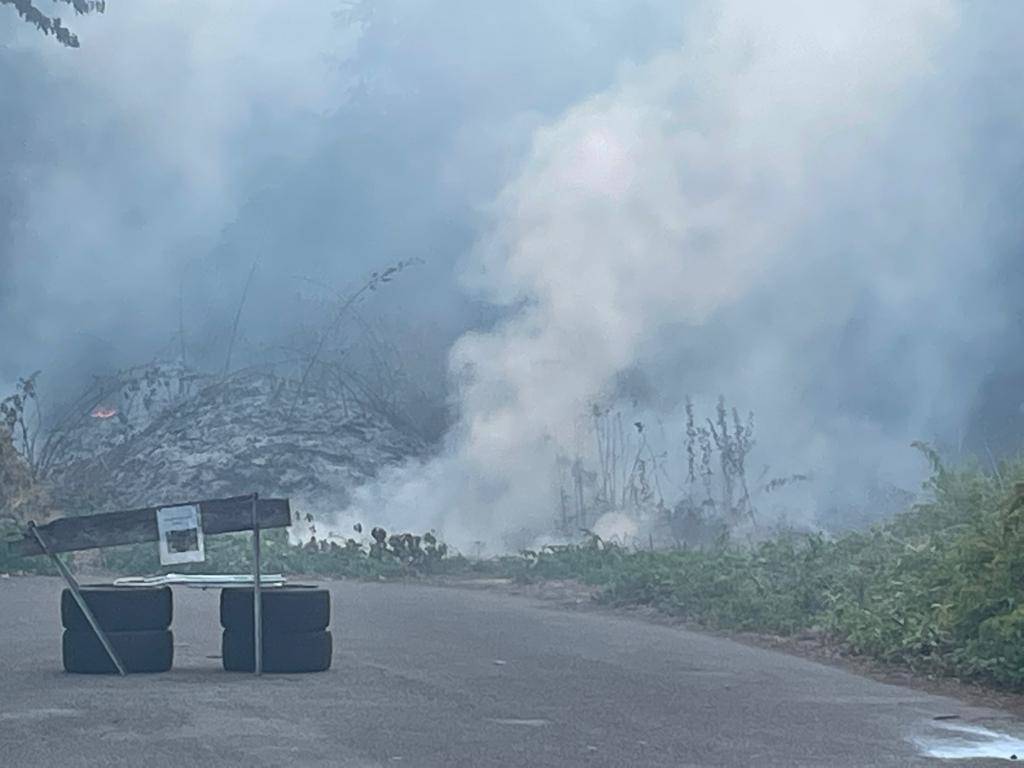 incendio sterpaglie Parco Alto Milanese