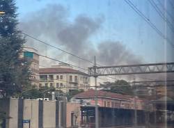 Saronno - Campi in fiamme al rione Cascina Colombara