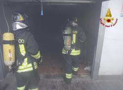 Fiamme in un box di Gerenzano