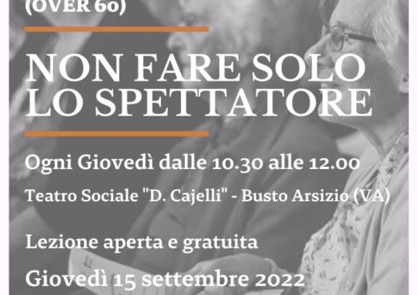 OPEN DAY CORSO TEATRO SENIOR