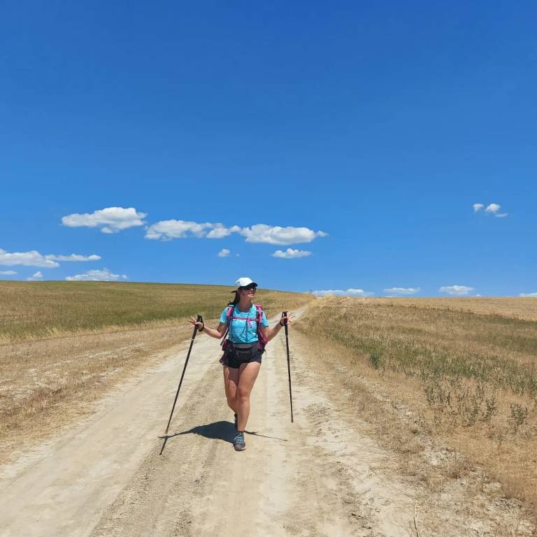 Christian e Sonia sulla via Francigena per i Guerrieri Invisibili