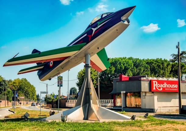 Fiat G-91 aereo rotonda gallarate