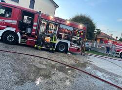 Incendio pulmino a Robecchetto con Induno