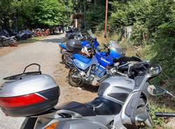 L'arrivo della motoadunata alpina e l'apertura della festa della montagna