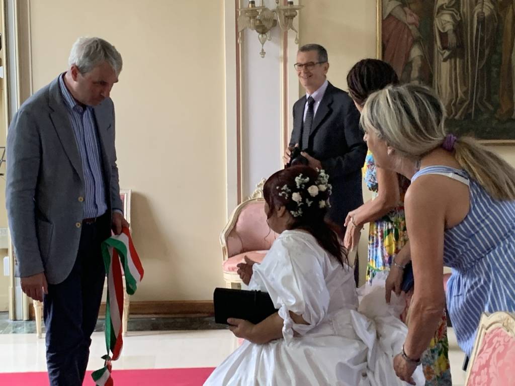 Matrimonio abpalazzo Estense per Attilio e Dolores