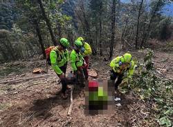 20enne soccorso a Dumenza con soccorso alpino elisoccorso