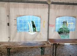 Vandalismi all\'area feste di Germignaga