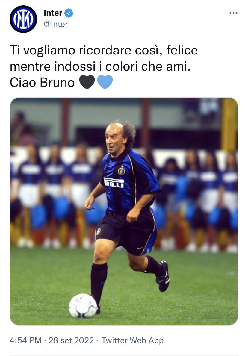 Ciao Bruno, da Instagram a Facebook i post di amici e colleghi