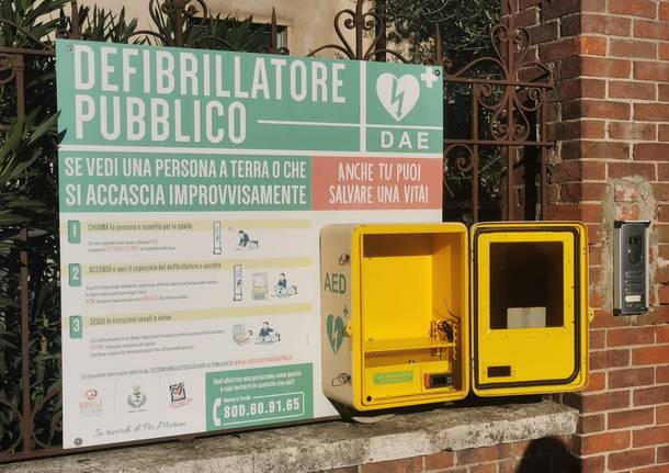 Defibrillatore di via Manara a Prabiago