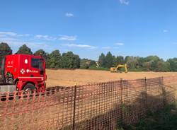 Il cantiere della ferrovia Gallarate-Malpensa