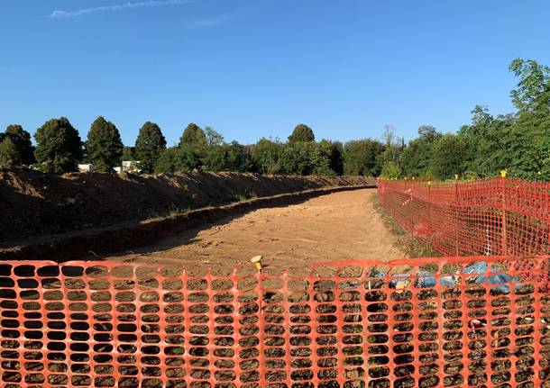 Il cantiere della ferrovia Gallarate-Malpensa