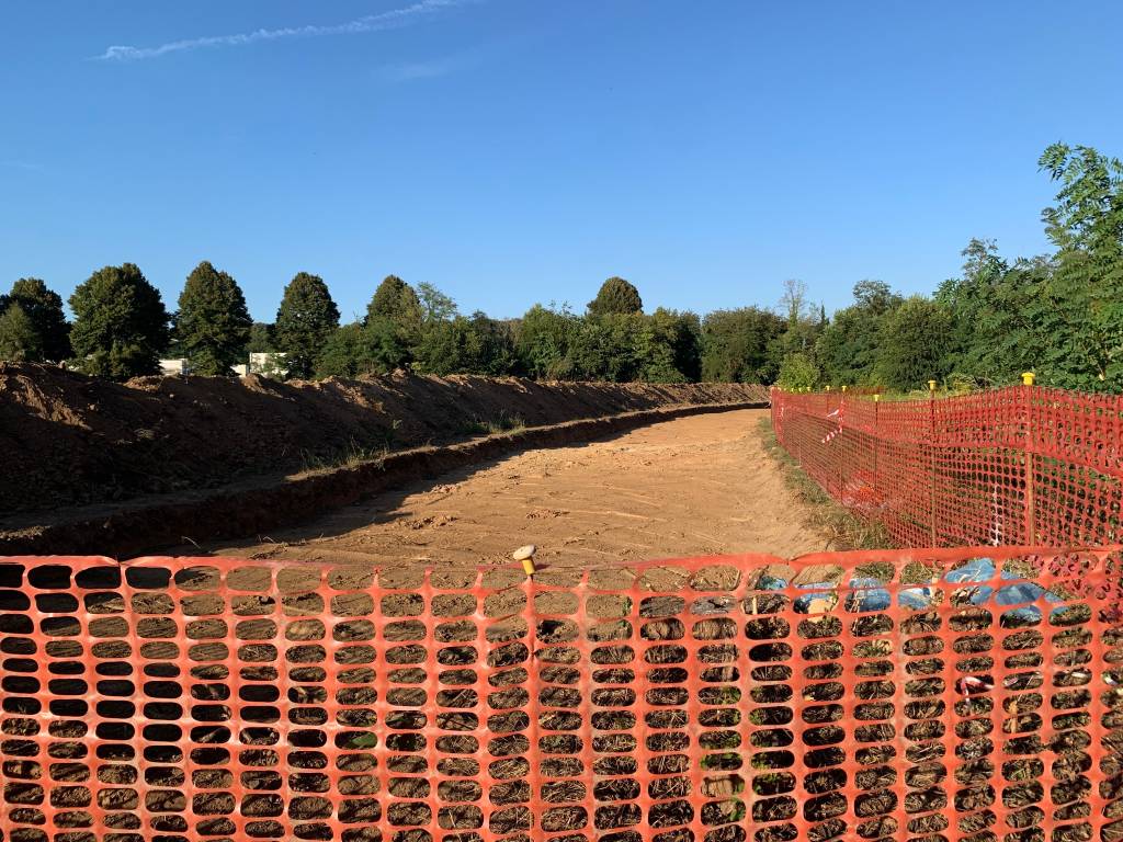 Il cantiere della ferrovia Gallarate-Malpensa