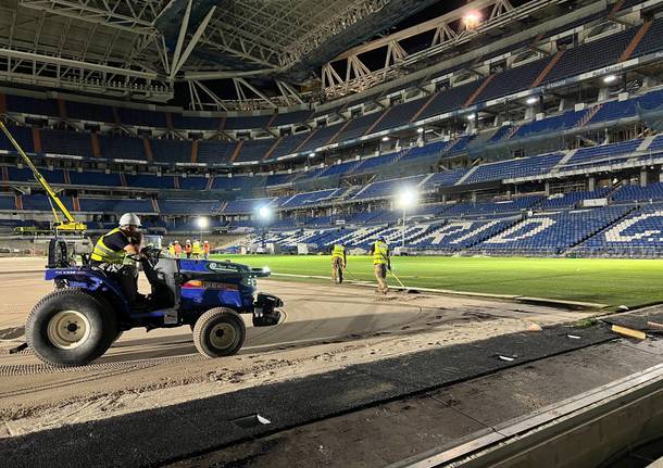 Il nuovo prato del Bernabéu