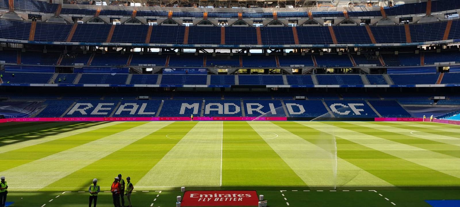 Il nuovo prato del Bernabéu