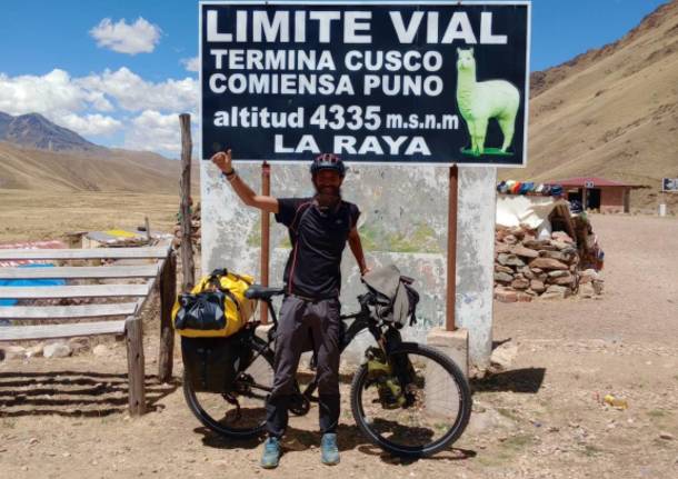 Marco Marletta in bici in sud america