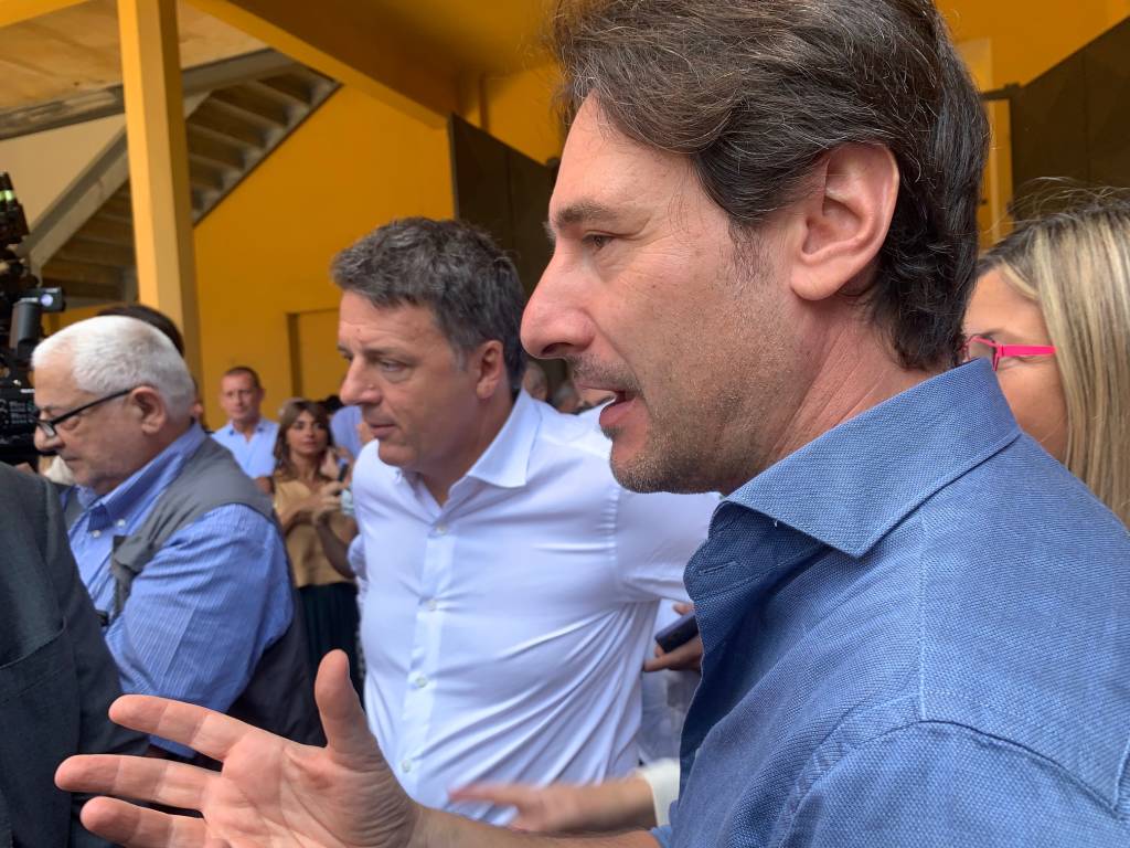 Matteo Renzi a Castiglione Olona per la campagna elettorale di Italia Viva