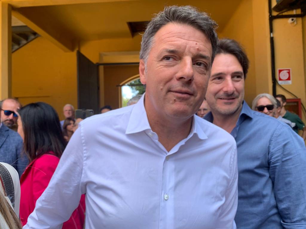 Matteo Renzi a Castiglione Olona per la campagna elettorale di Italia Viva
