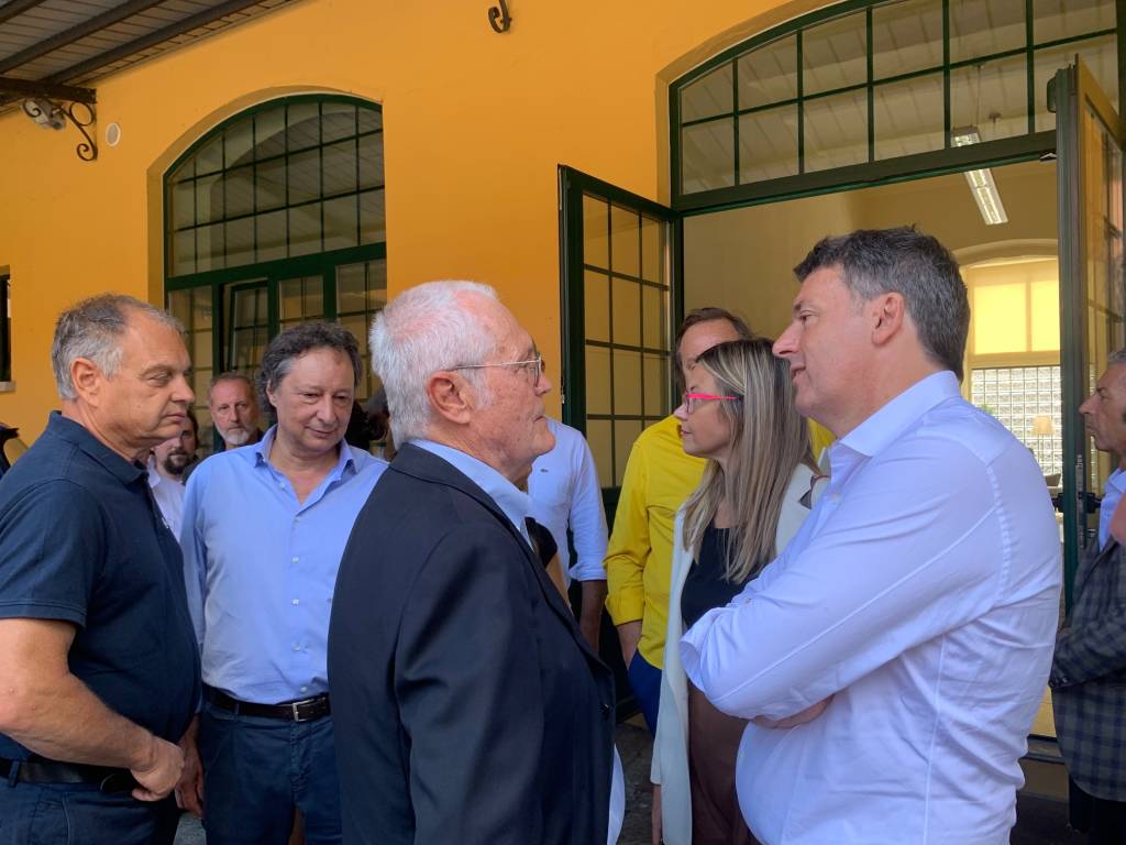 Matteo Renzi a Castiglione Olona per la campagna elettorale di Italia Viva