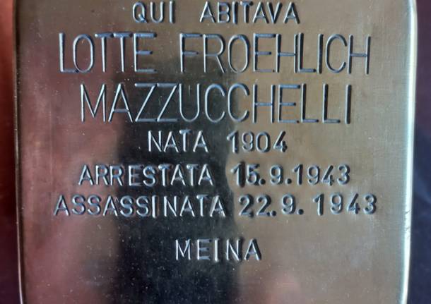 pietra d'inciampo Lotte Froehlich. gallarate ottobre 2022