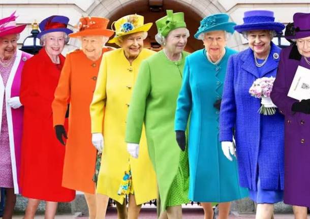Quell'arcobaleno sopra il castello di Windsor: sono i vestiti della Regina
