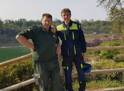 Al laghetto Cantone di Nerviano le prove per l'uso di motopompe e attrezzature idrogeologiche 