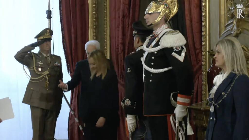 Il giuramento dei ministri del governo Meloni