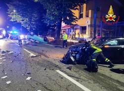 Ribaltamento sul Sempione a Gallarate