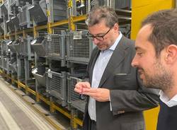 Giorgetti in visita al Saponificio Varesino di Brebbia e alla Chiaravalli di Cavaria