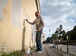 Il Murales all'Ex -Aermacchi