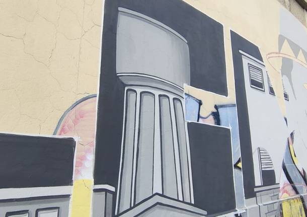 Il Murales all'Ex -Aermacchi