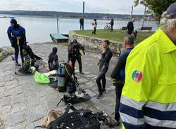 Immondizia raccolta dai sommozzatori nel lago maggiore ad Angela