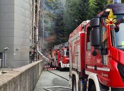 Incendio all' Unahotels di via Albani a Varese