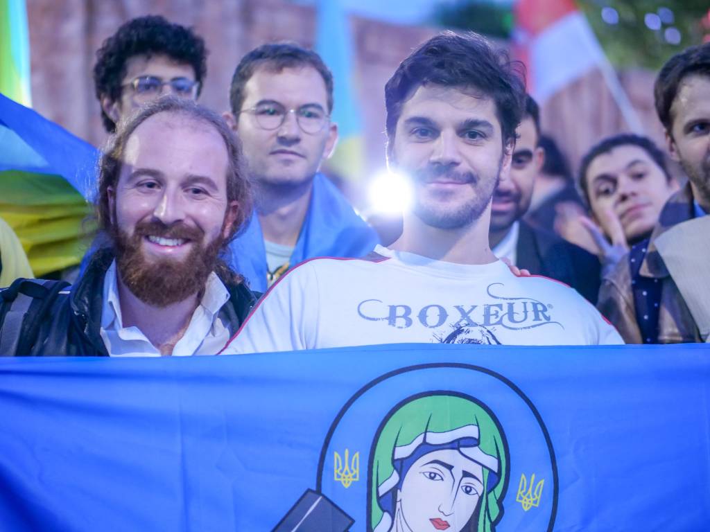 Manifestazione ambasciata russa Roma 