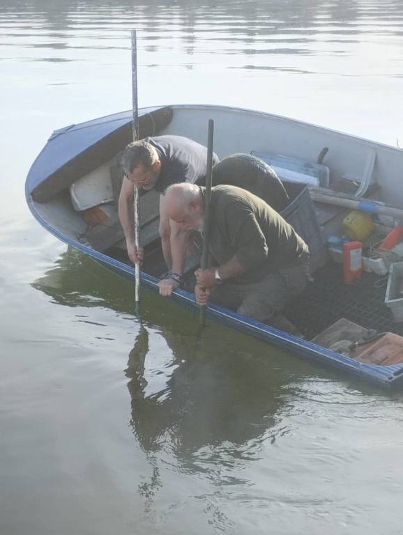 Pulizia del lago a Biandronno