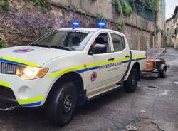 Viggiù - Crollo di un tratto di muro in via Carrà