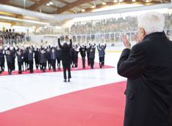 Il Presidente Sergio Mattarella al palaghiaccio di Varese