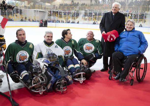 Il Presidente Sergio Mattarella al palaghiaccio di Varese