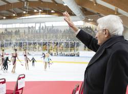 Il Presidente Sergio Mattarella al palaghiaccio di Varese