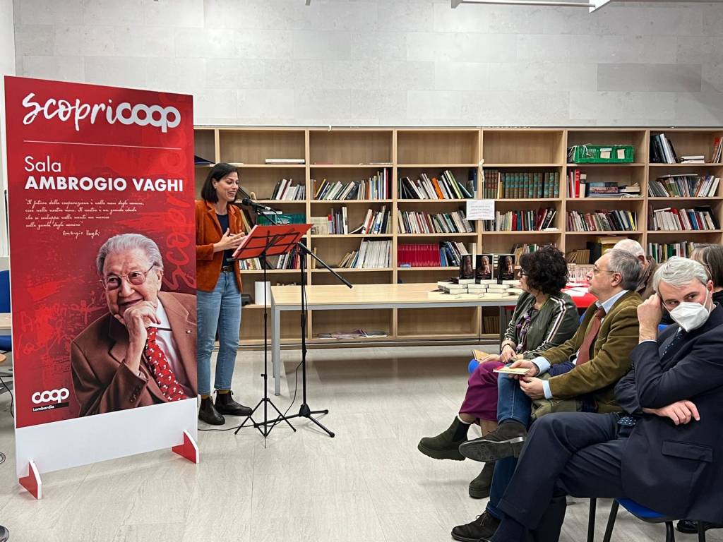 Cerimonia di intitolazione dello spazio  Scopricoop ad Ambrogio Vaghi
