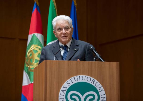 La visita del presidente Sergio Mattarella all'Università dell'Insubria