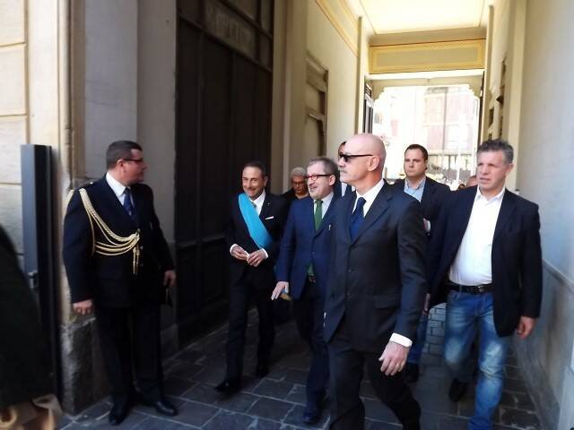 Roberto Maroni al Palio di Legnano
